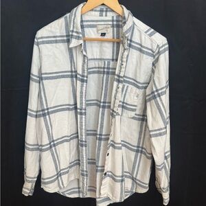 Universal Thread Navy and White Plaid Shirt